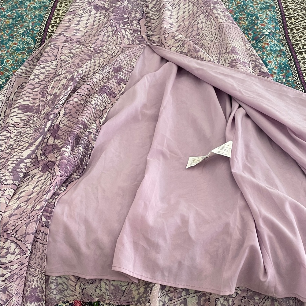Lavender Patterned Maxi Dress - image 6